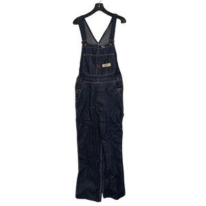 Vintage Big Mac Mens Denim Workwear Bib Overalls W32 L30 Dark Wash